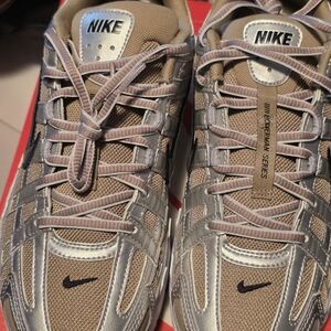 Nike P6000 Beige and Metallic Sneakers
